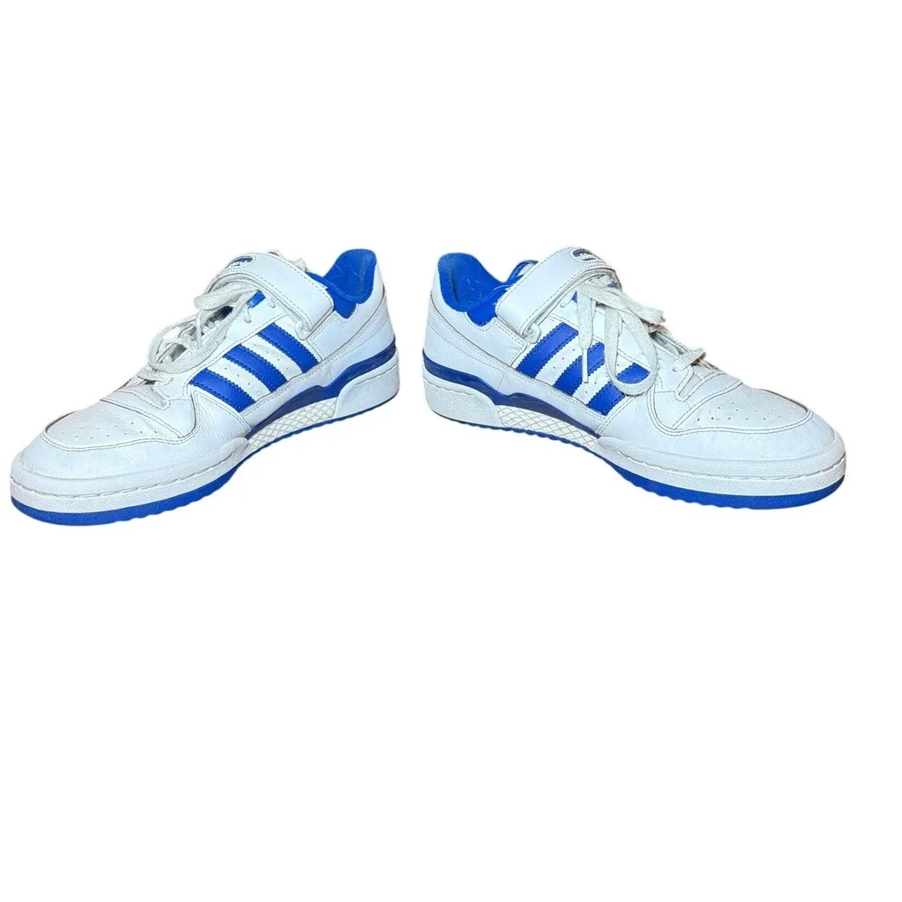 Adidas Forum Low Mens Sneakers White Royal Blue‎ FY7756 Size 9